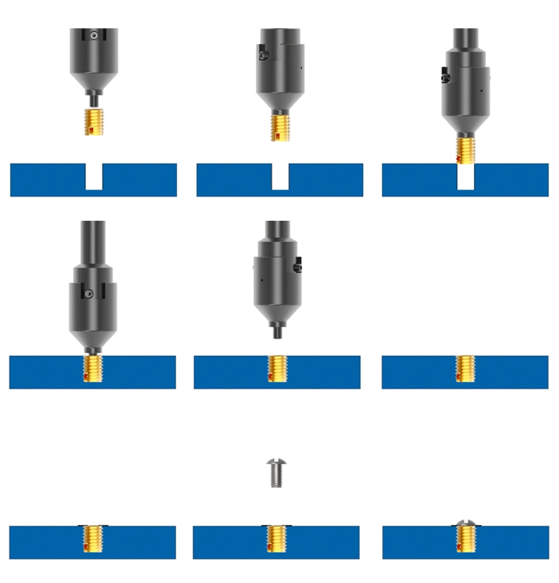 Stainless Steel Solid Type Key Locking Screw Thread Insert with Thread Metric M8*1.25 M10*1.25
